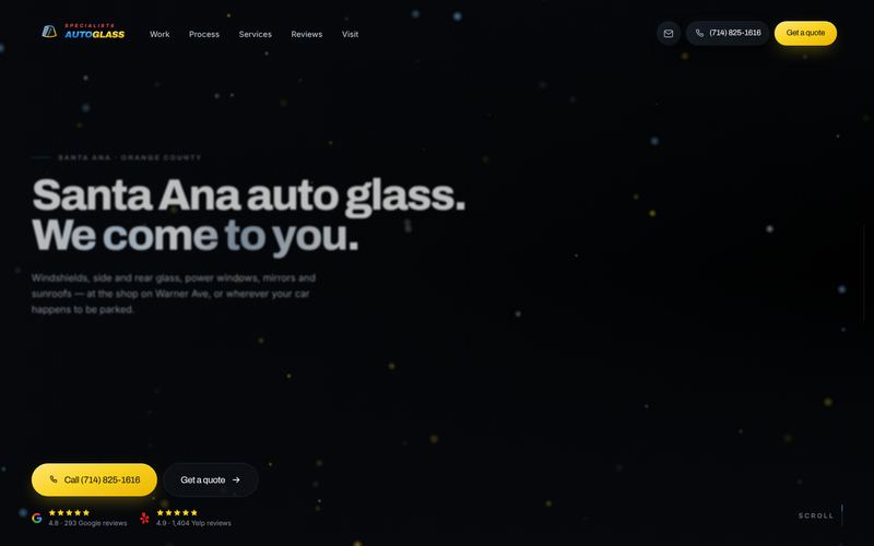 Home page of Specialists Auto Glass