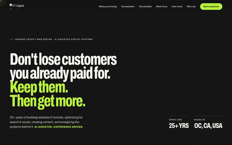 Home page of VT Digital Operator